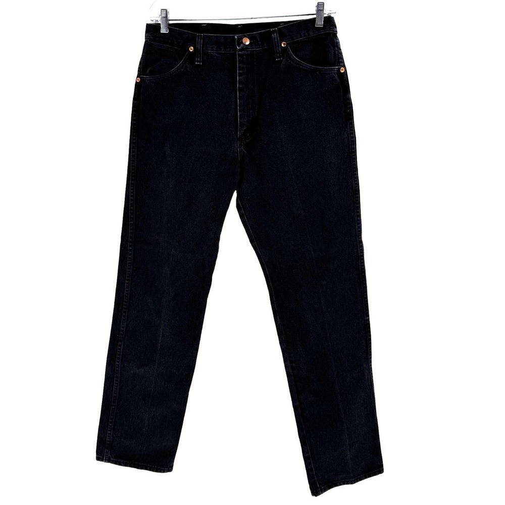 Y2K Wrangler Cowboy Cut Original Fit Jeans Men's 34X34 Black Western USA Rodeo